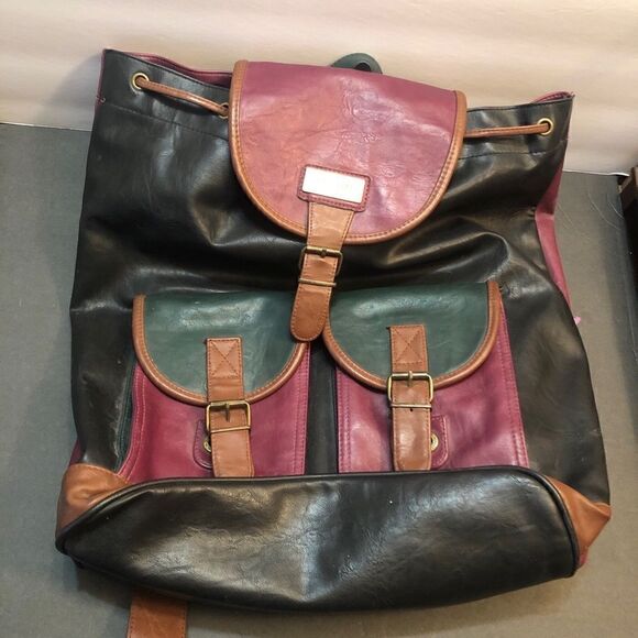 The Original Arizona Jean Co vinyl backpack. Vintage 90’s - Picture 3 of 8